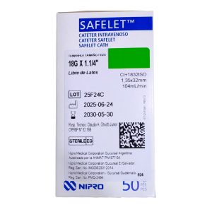 Catéter 18 SAFELET™ de NIPRO X 50