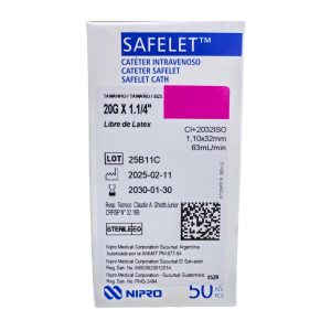 Catéter 20 SAFELET™ de NIPRO X 50