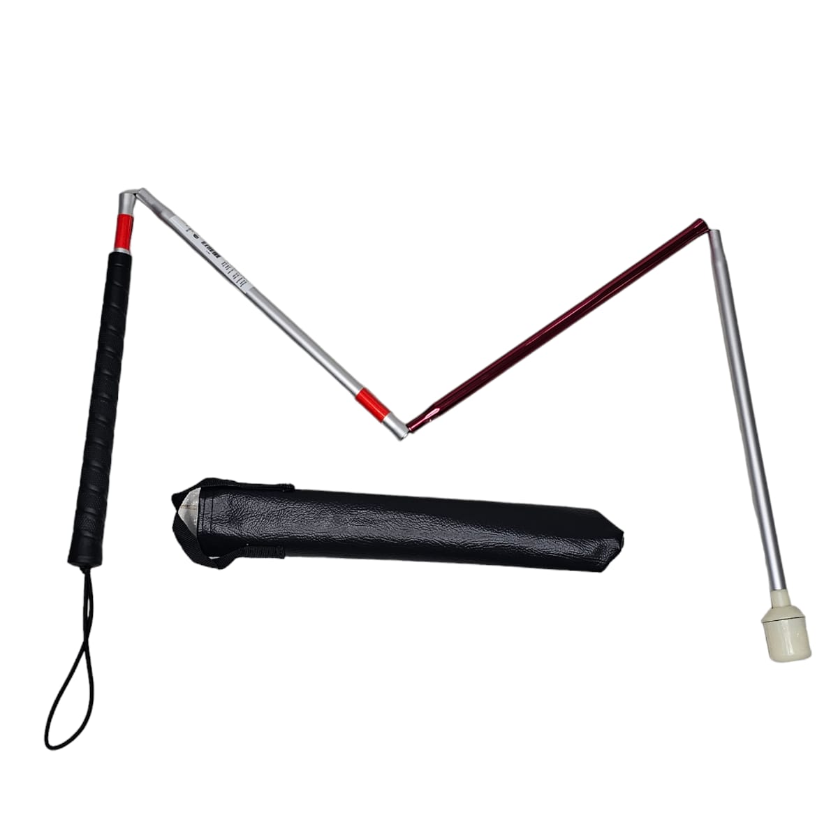 Bastón Invidente Plegable Con Punta Giratoria