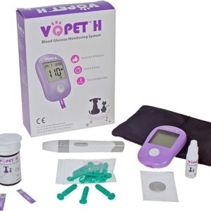 Glucómetro Veterinario VQ-PET H 10 tiras 10 lancetas