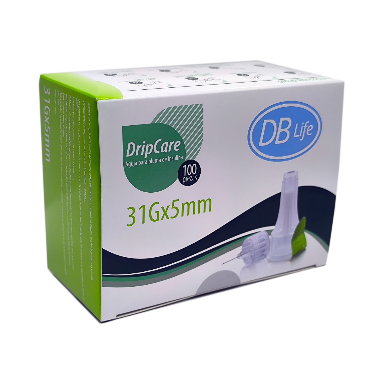 AGUJA DB LIFE 31g X 5mm, 100 Unidades, 1 Pack