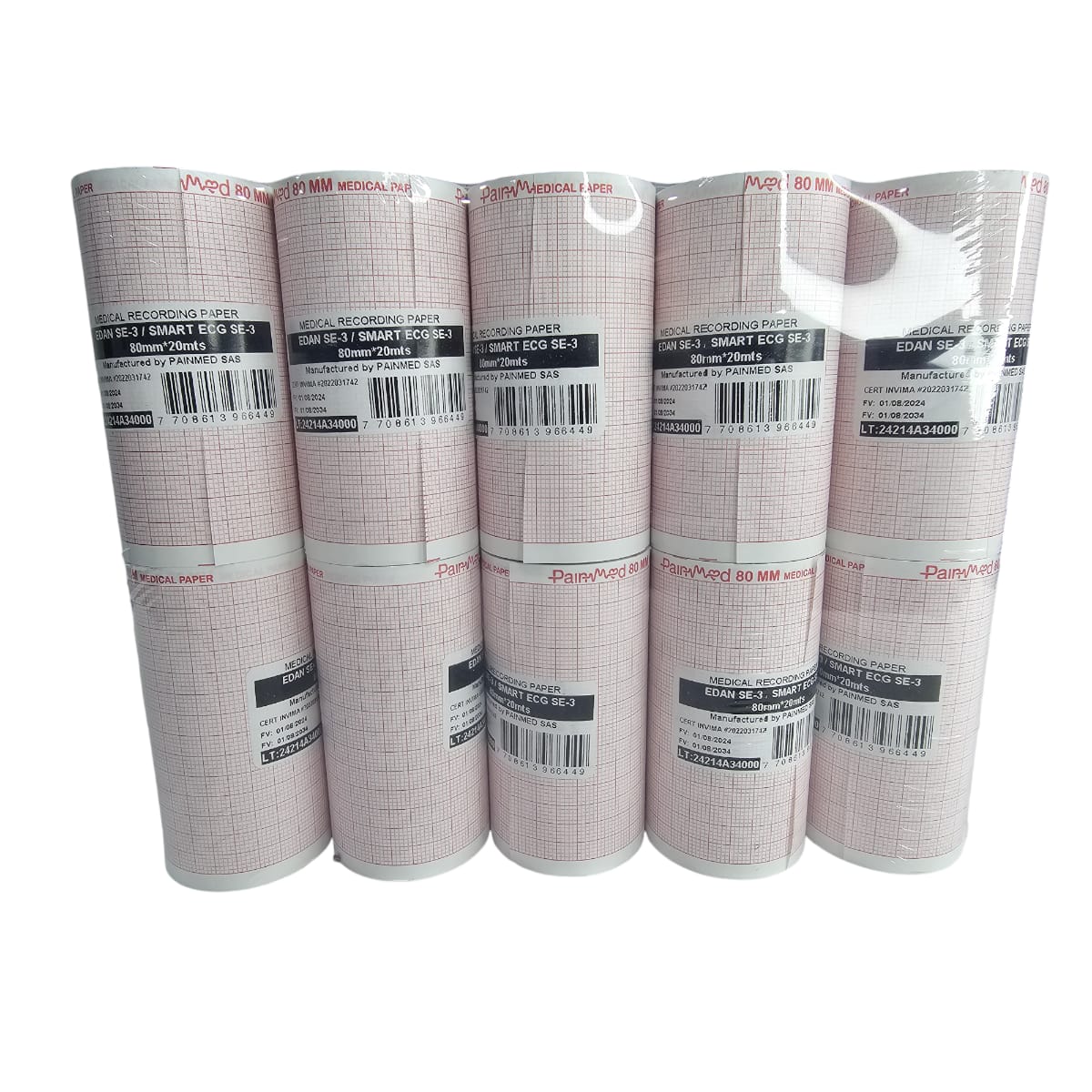 PAPEL ELECTROCARDIOGRAFO 80mm X 20mts