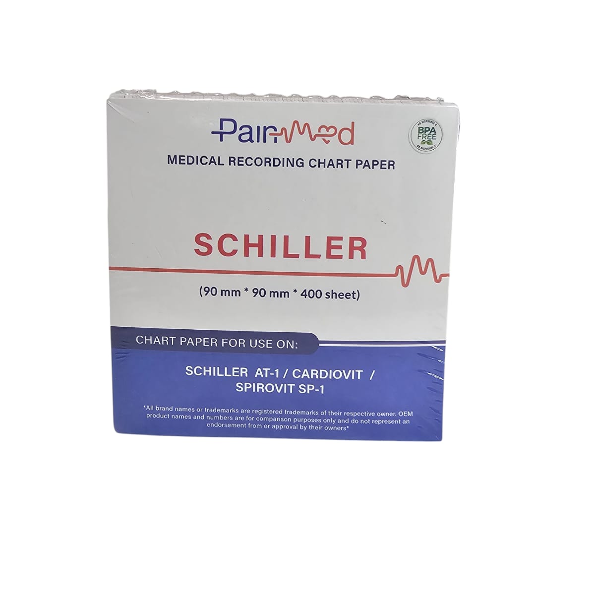 Papel Schiller para Electrocardiógrafo (90 X90 X400)
