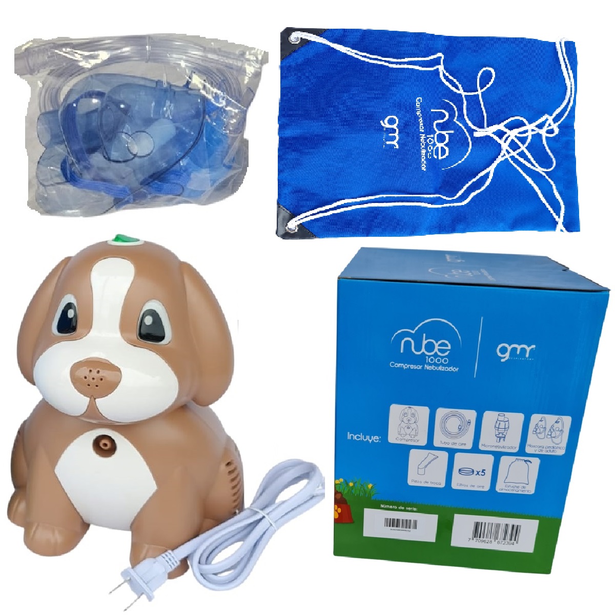 Compresor Nebulizador Nube 1000 Figura Perro