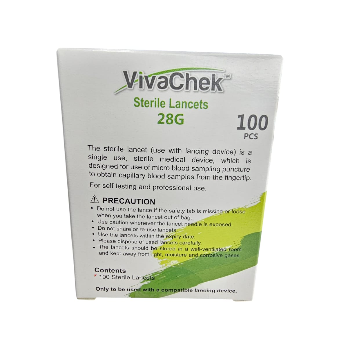 Lancetas Universal VivaChek Caja Por 100 Unidades