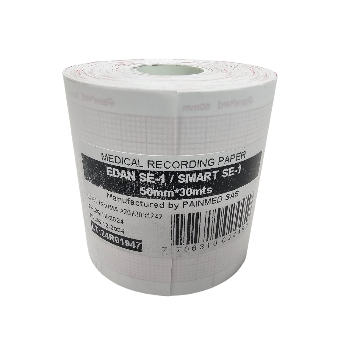 Papel para Electrocardiógrafo 50mm X 30mts Paquete de 10 unidades