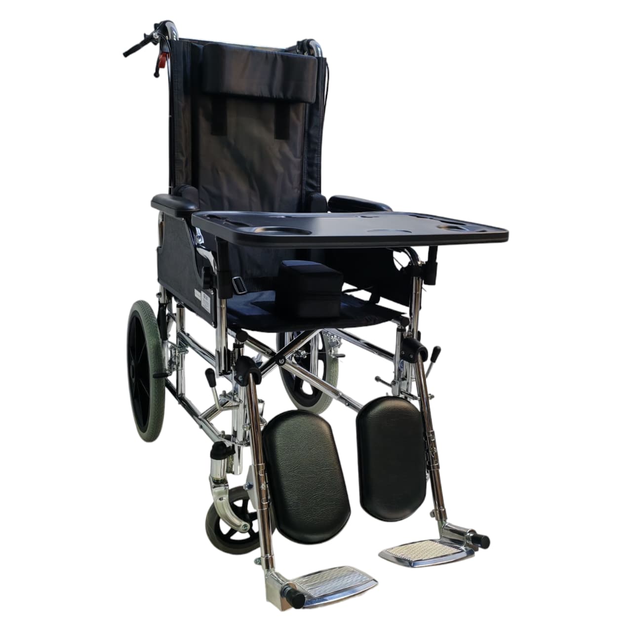 Silla de Ruedas Reclinable Lowe con Mesa Auxiliar